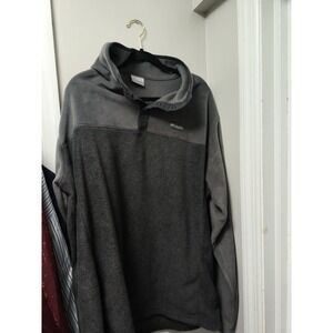 Columbia Fleece Pullover Men's 3XT Big & Tall Gray Grey Snap